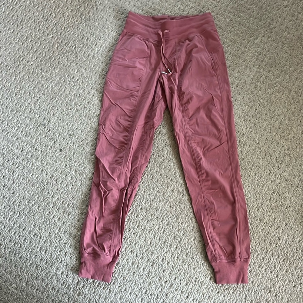 lululemon pink dance studio joggers